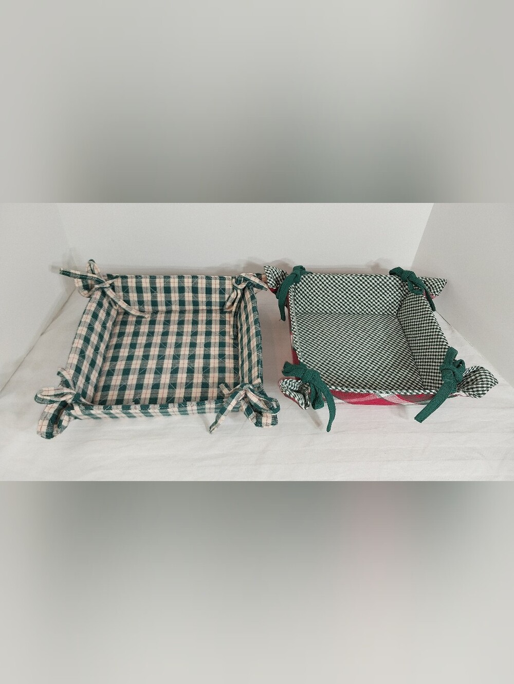 2 Square Casserole Carriers or Bread Baskets